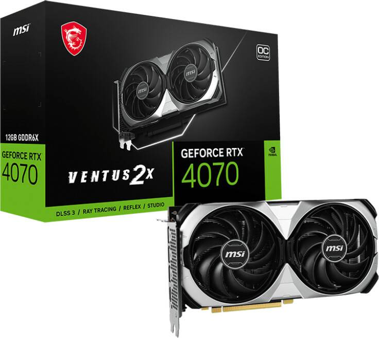 MSI GeForce RTX 4070VENTUS 2X 12G OC Grafikkarten