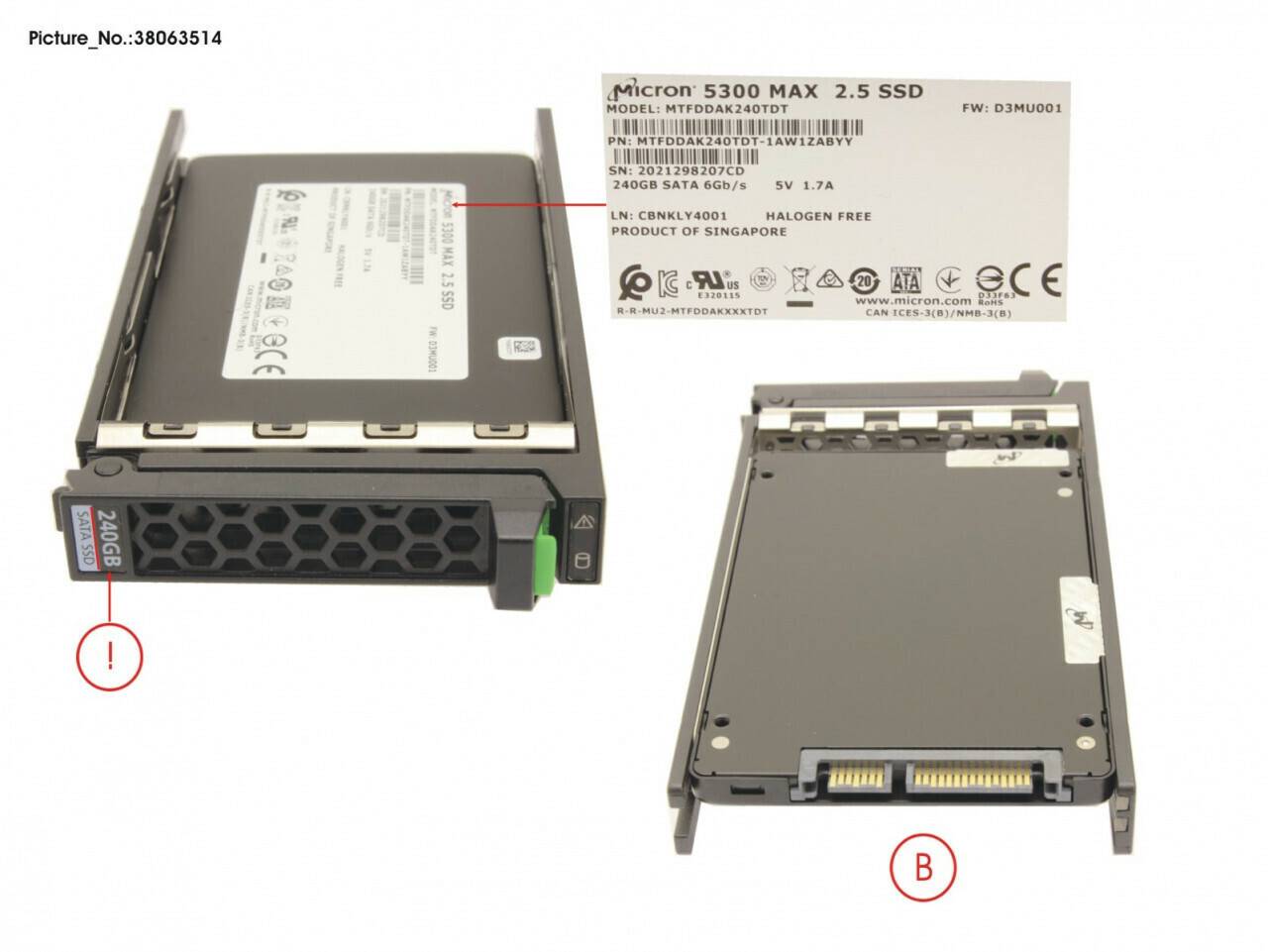 Fujitsu SATA III 240GB (38063514) Laufwerke